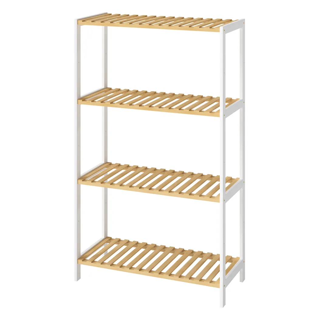 Bamboo Storage Rack 4 Tier Shelf Shoe Organiser