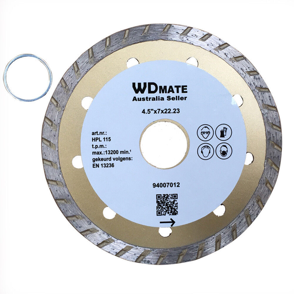 Dry Wet Turbo Diamond Saw Blade 115mm 4.5" Cutting Disc 2.0*7mm 20/22mm Brick