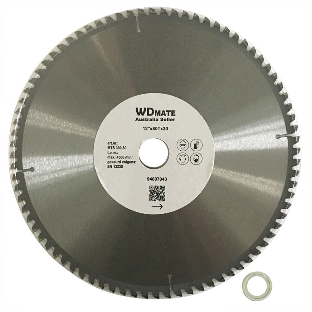 Cutting Saw Blade 300mm 80T TCT Wheel 12" Plastic 30/25.4mm Alloy WEIDA Wood