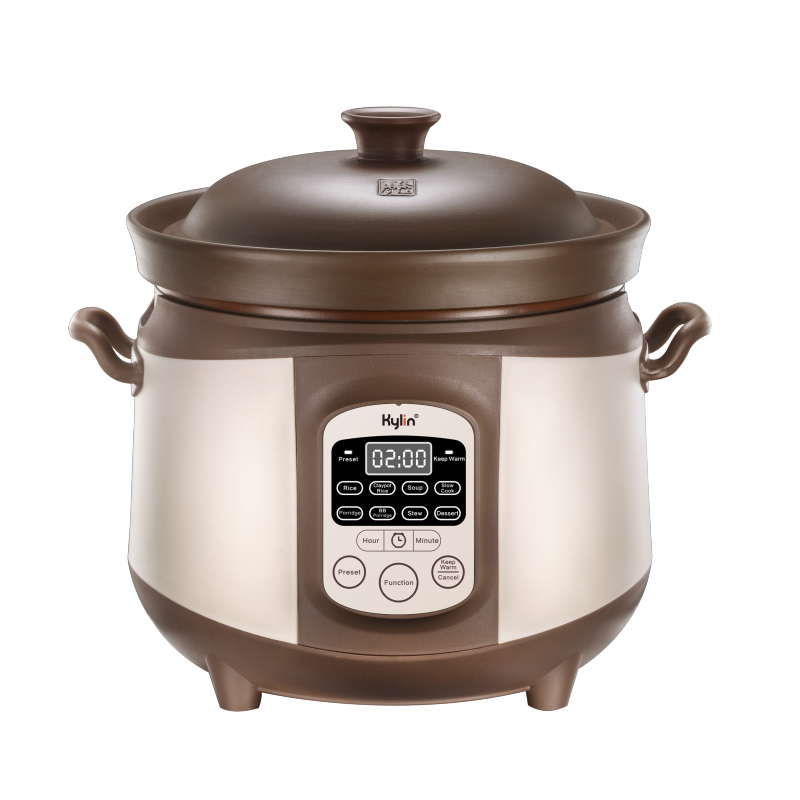 Electric Purple Clay Pot Slow Cooker