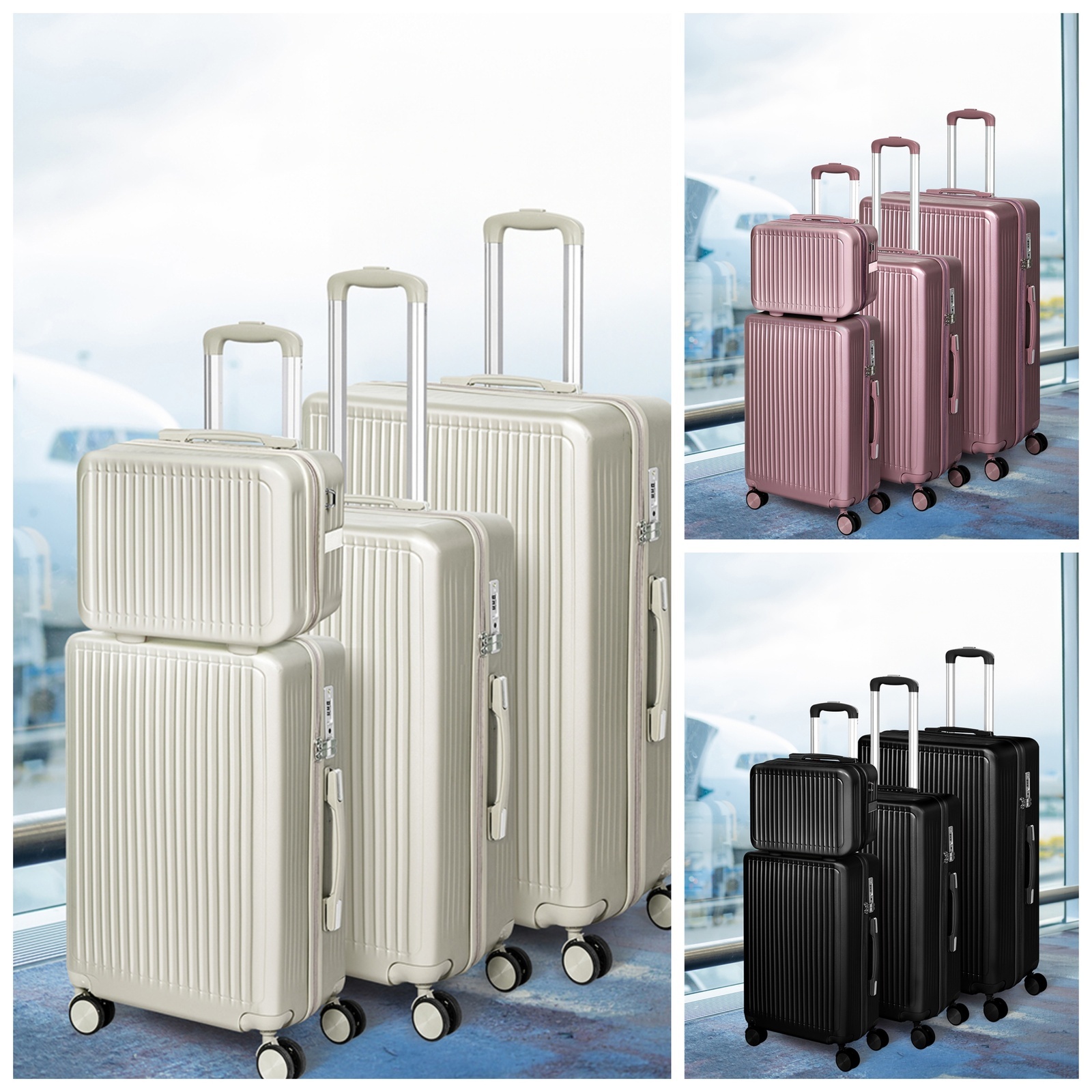 Luggage Suitcase Trolley Set Travel Lightweight 4pc 14"+20"+24"+28" Luggage Suitcase Trolley Set Travel Lightweight 4pc 14"+20"+24"+28"