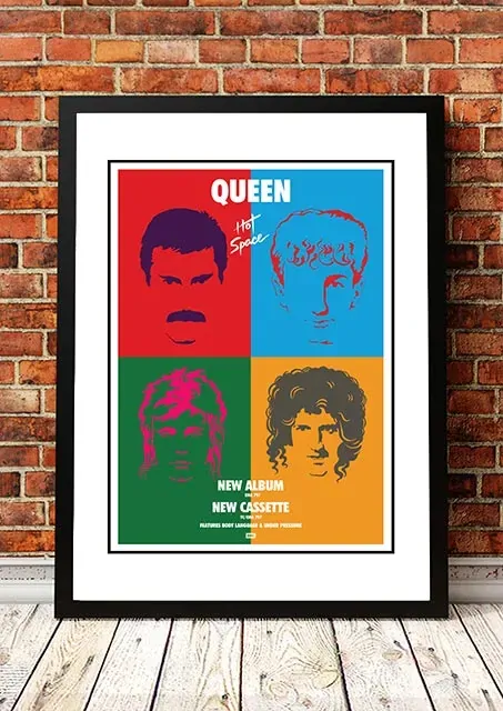 Queen ‚ÄòHot Space‚Äô In Store Promotional Poster 1982