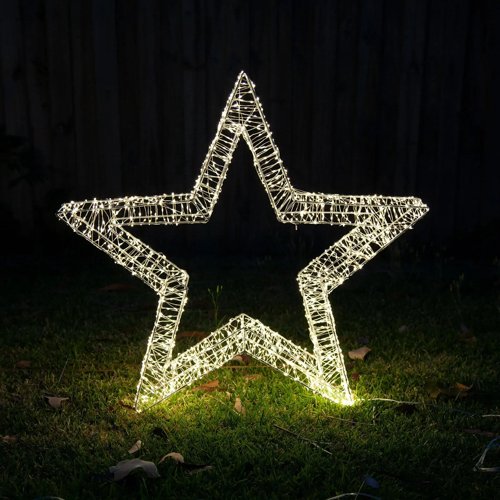 Samland 3D Frame Led Star Warm White for Christmas Decoration