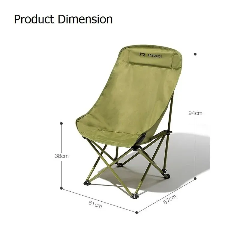 RAZOJESS Enlarged Moon Chair for Outdoor Camping Fishing Picnic