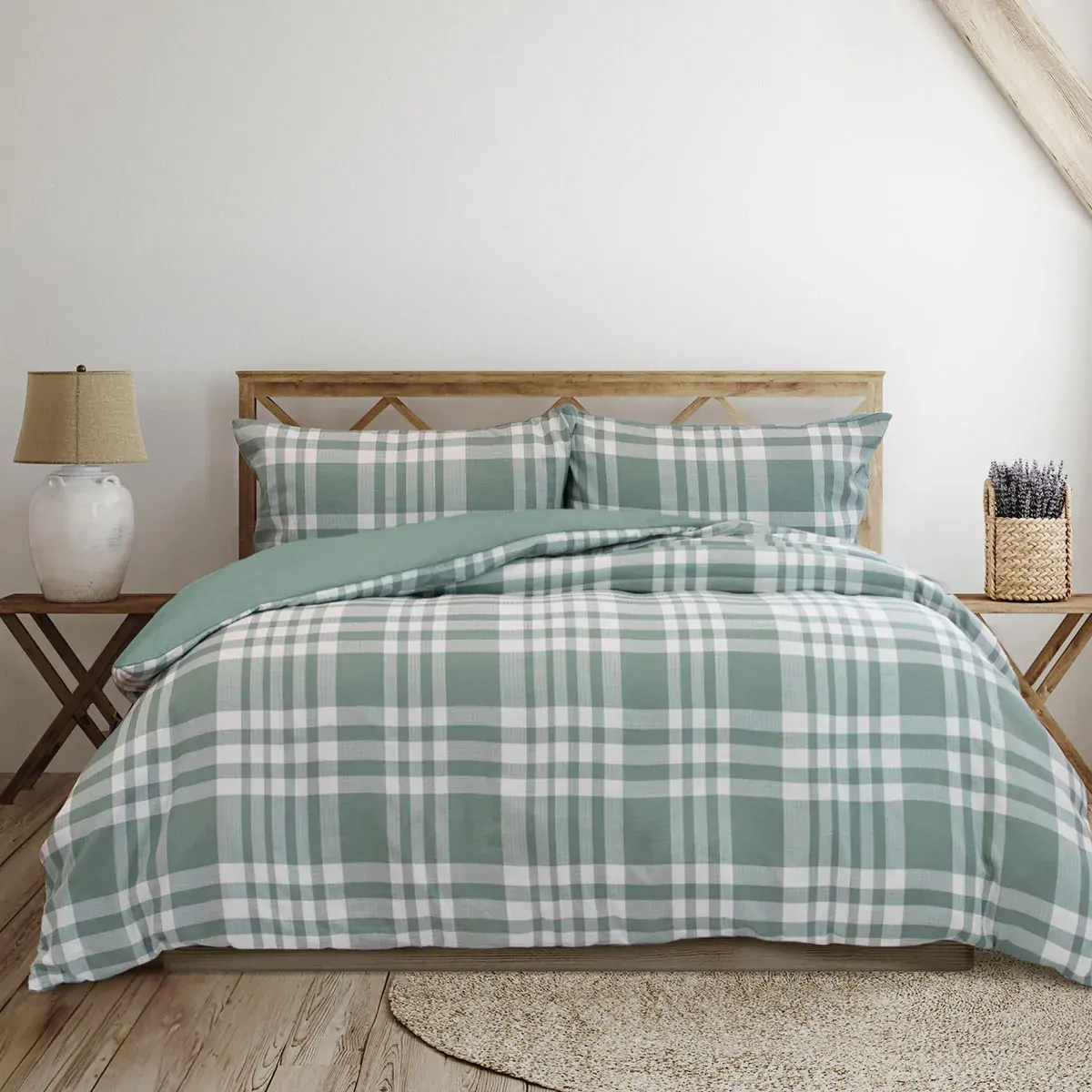 Ronan Plaid Jacquard Quilt Cover Set Queen