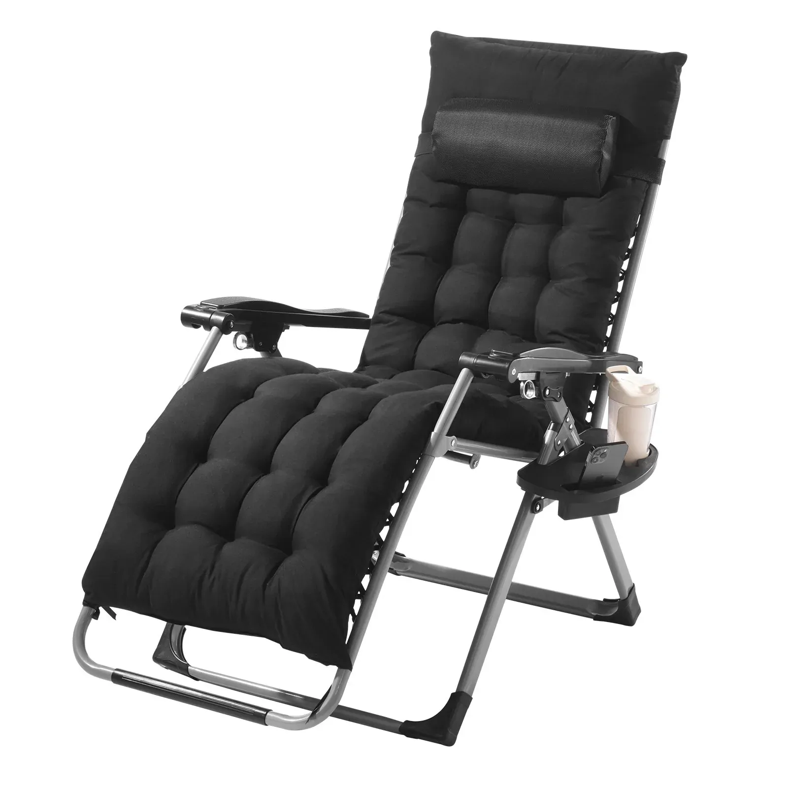 Zero Gravity Chair, Zero Gravity Recliner Lounge Chair for Indoor and Outdoor, Adjustable Anti Gravity Chair with Cushion, Headrest, Footrest