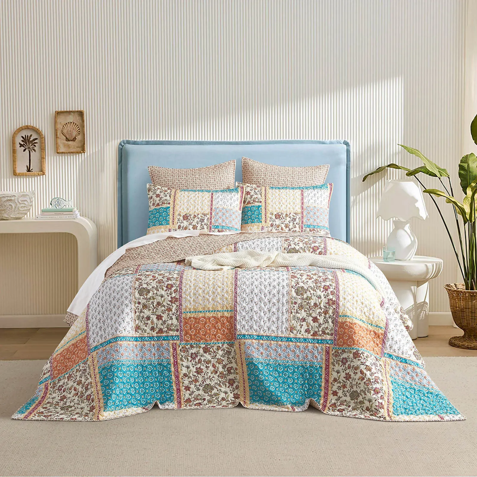 Amber Quilted Reversible Coverlet Set Renee Taylor