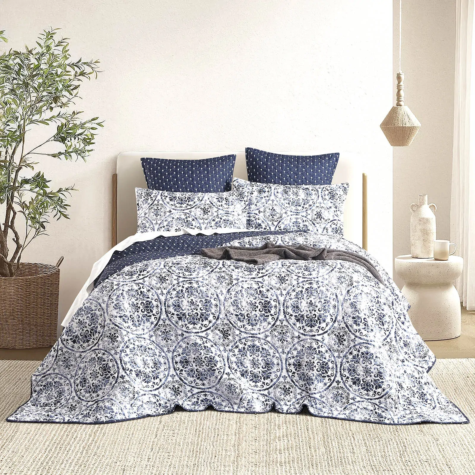Delos Quilted Reversible Coverlet Set Renee Taylor