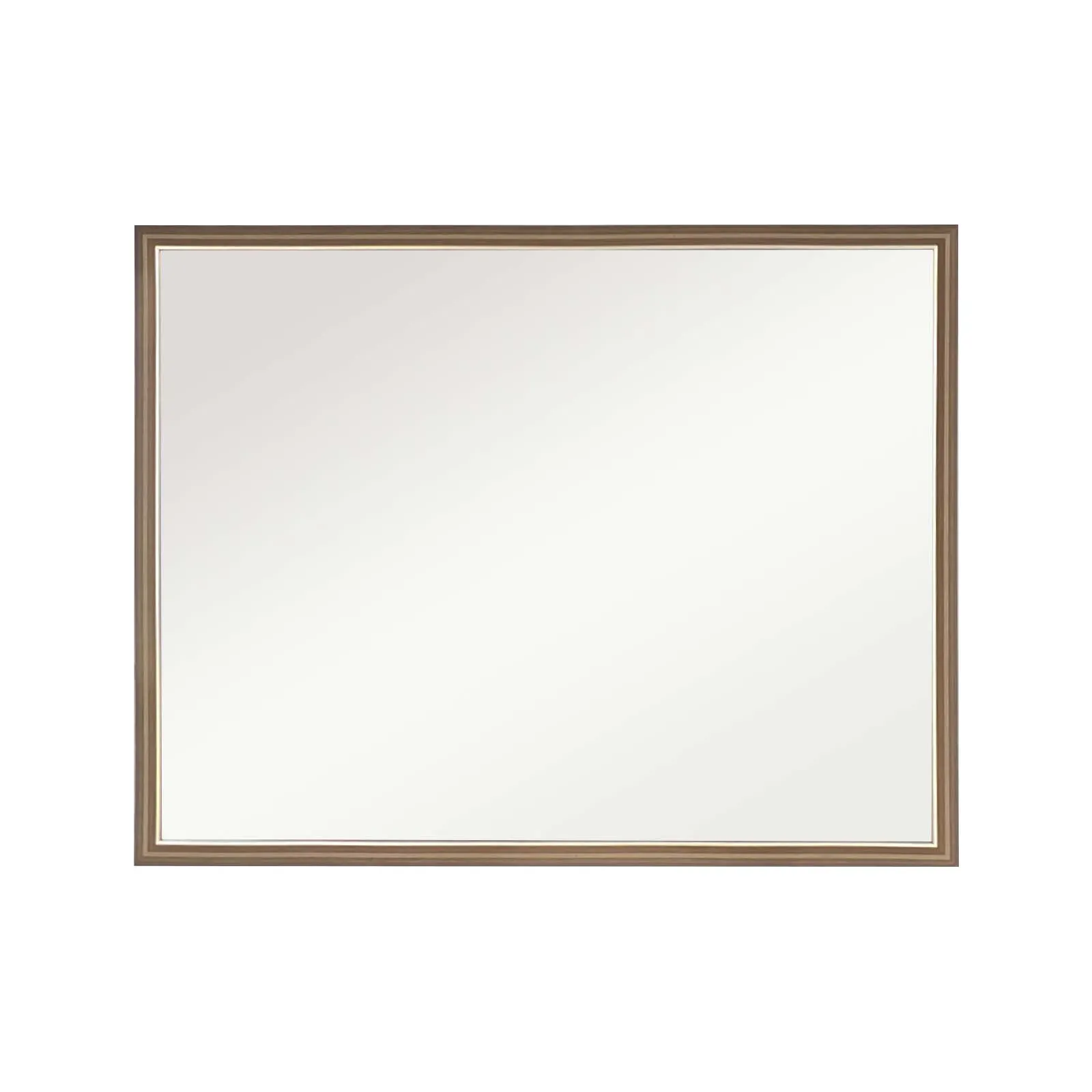 Wall Mirror Rectangular Frame Bathroom 70 by 90cm Antique Brown