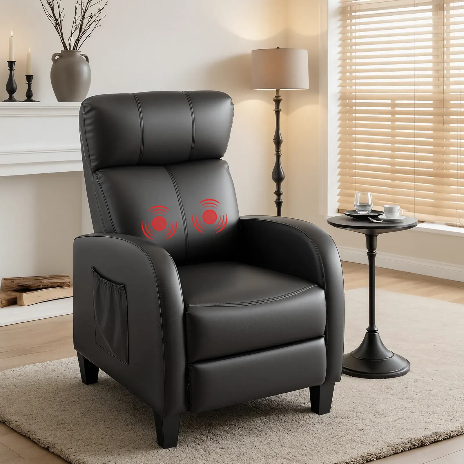 Massage Recliner Chair Recliner Sofa for Adults PU Leather