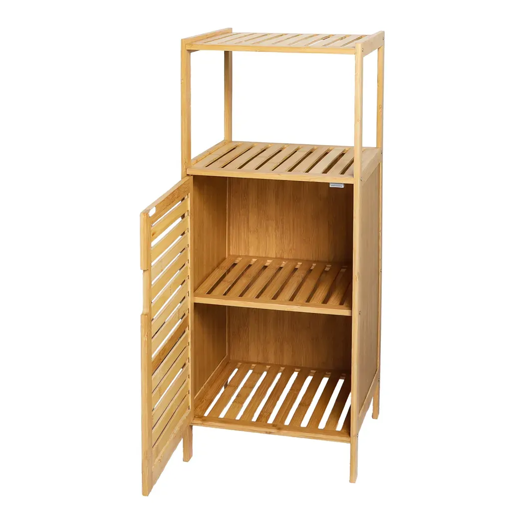 Bathroom Bamboo Storage Cabinet Natural
