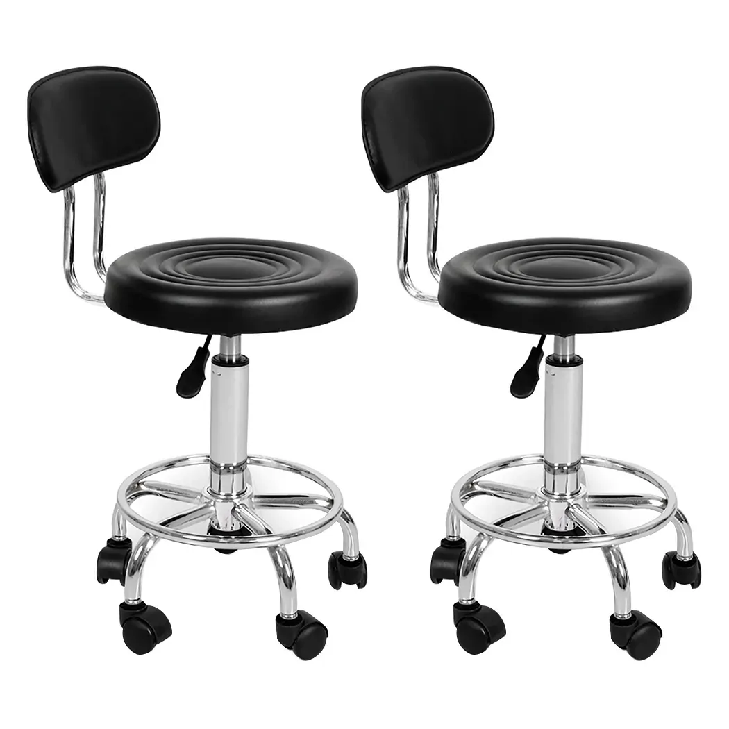 2x Salon Stool Swivel Bar Stools