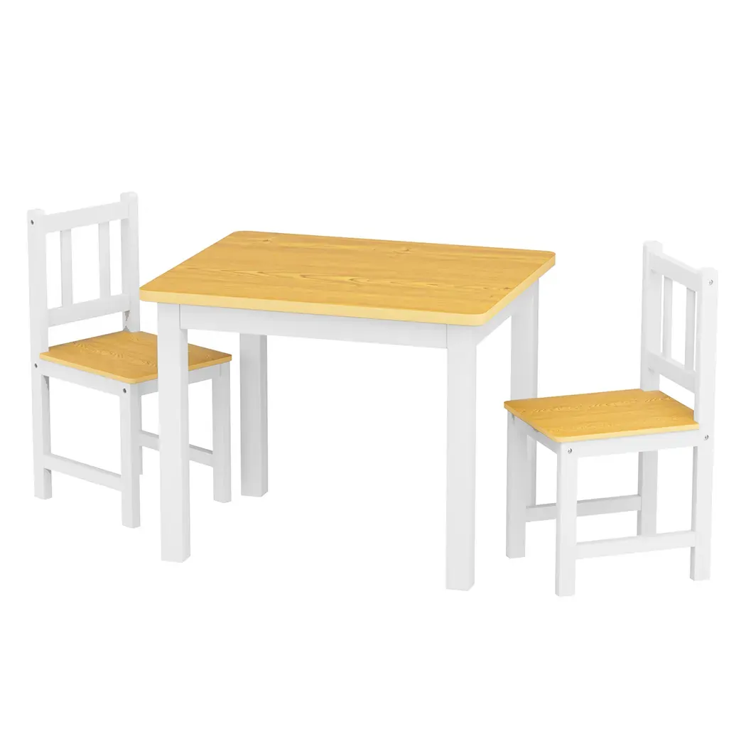 Bopeep Kids Table and Chairs Set Wooden Study Play