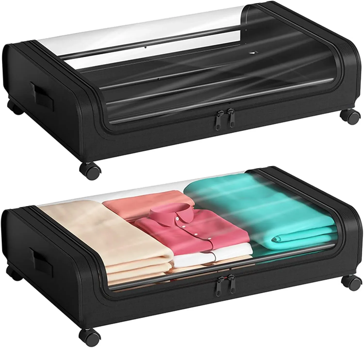 Carla HOME Under Bed Rolling Storage Containers Capacity Wheels