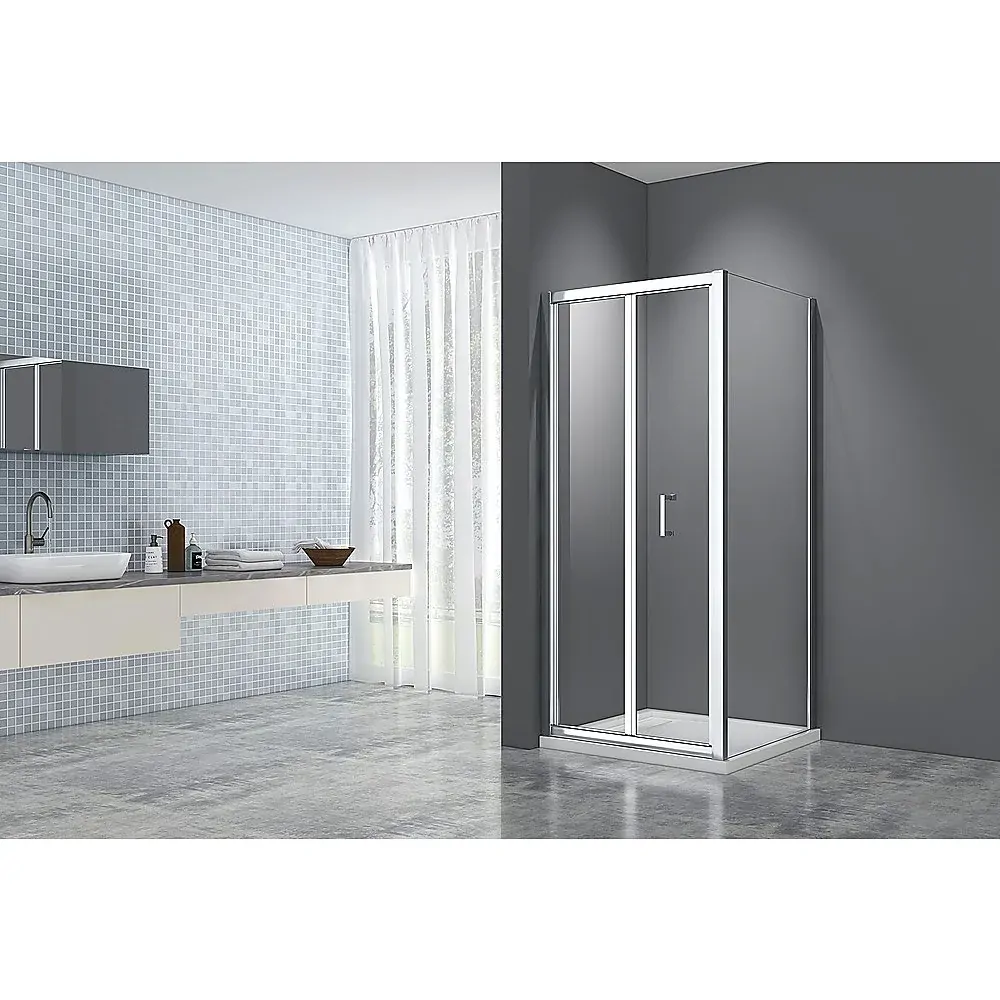 Adjustable Single Door Corner Sliding Glass Shower Screen