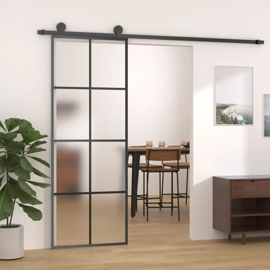 Sliding Door with Hardware Set ESG Glass&Aluminium Barn Door Rollers Range 2