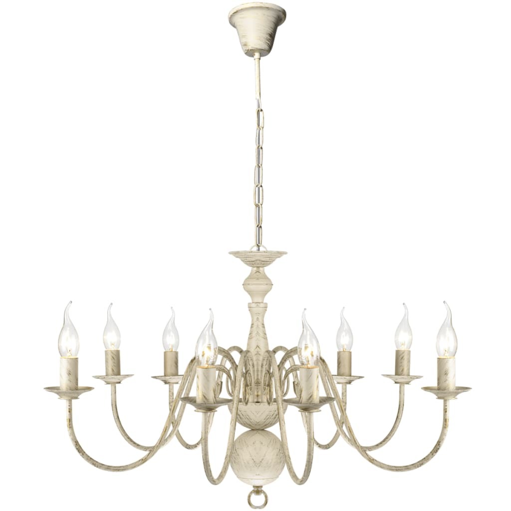 Antique Metal Chandelier 8 E14 Bulbs
