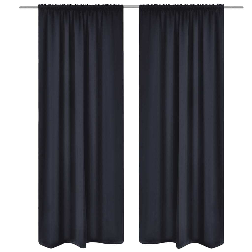 2 pcs Slot-Headed Blackout Curtains 135 by 245 cm