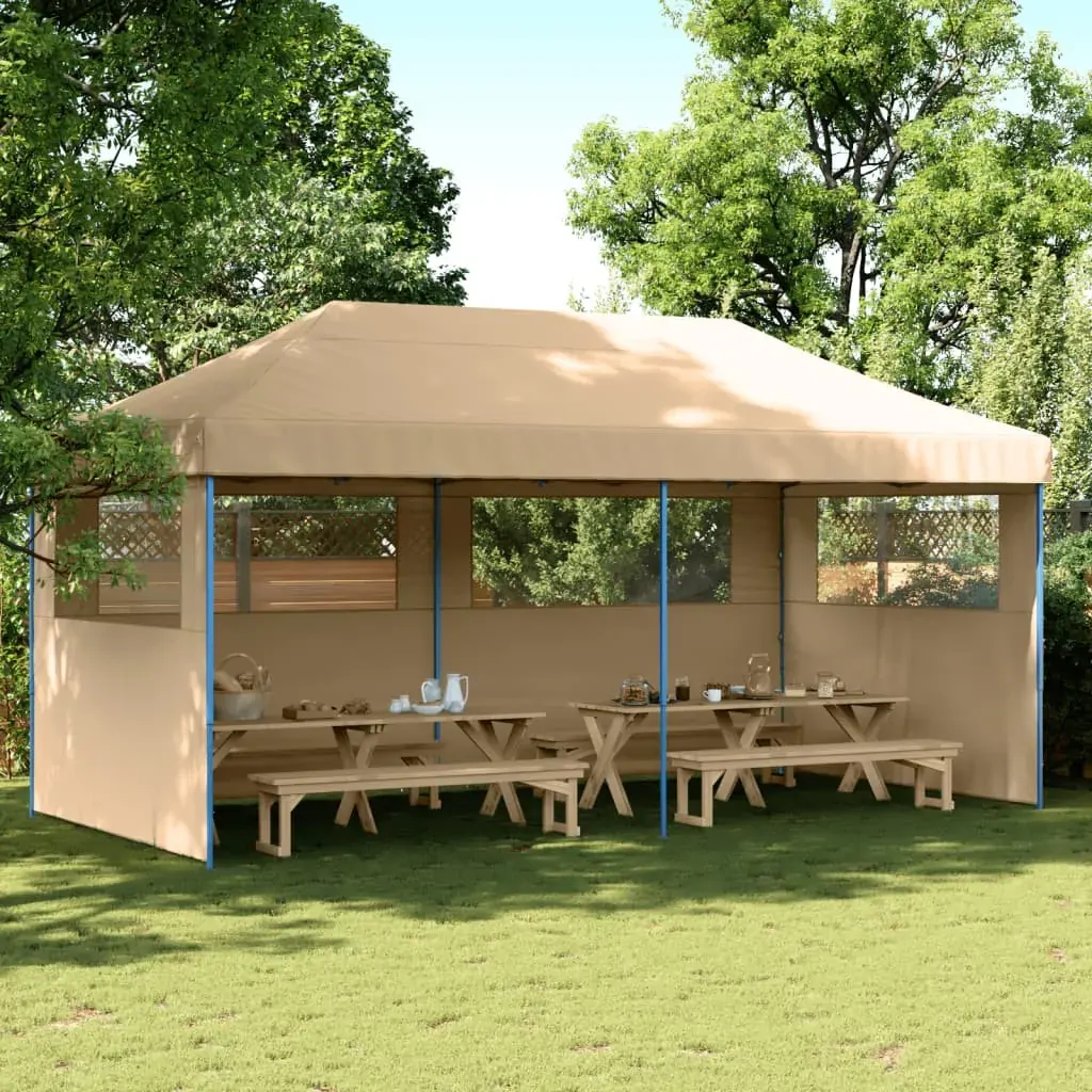 Foldable Party Tent Pop-Up with 3 Sidewalls