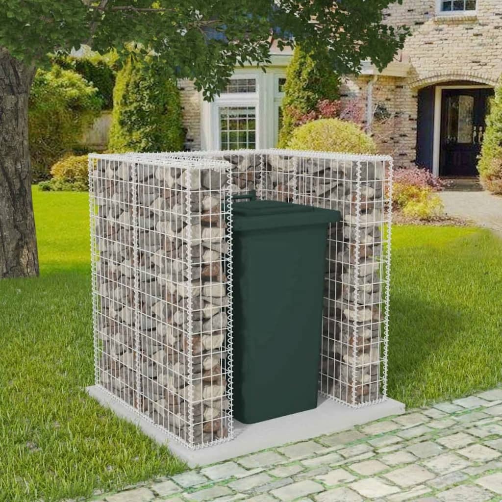 Gabion Single Wheelie Bin Surround Steel
