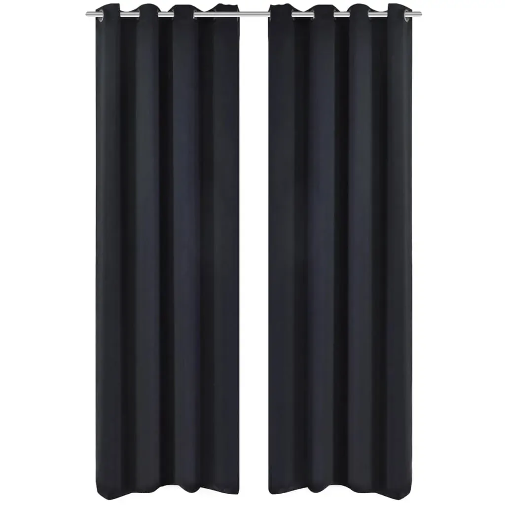 2 pcs Blackout Curtains with Metal Rings 135 by 245 cm