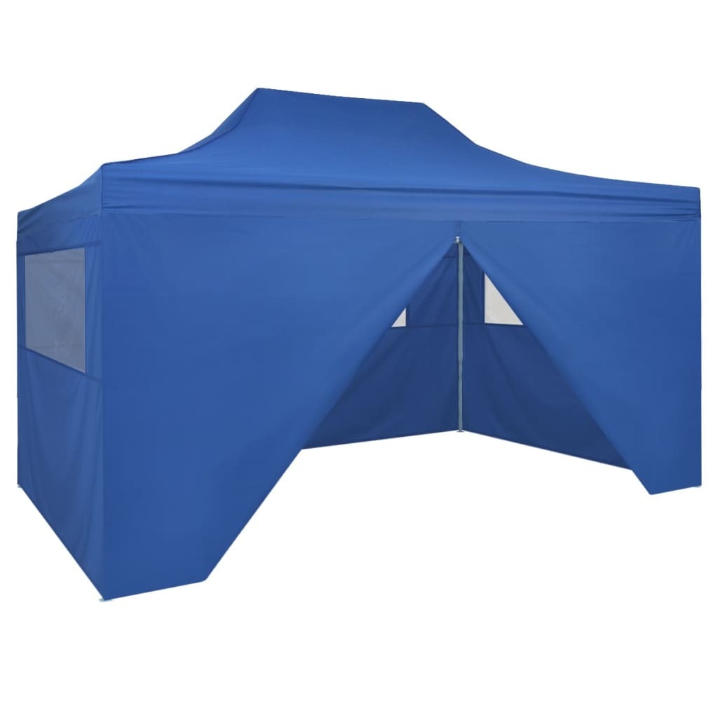 Foldable Tent Pop-Up with 4 Side Walls 3 by 4.5 m