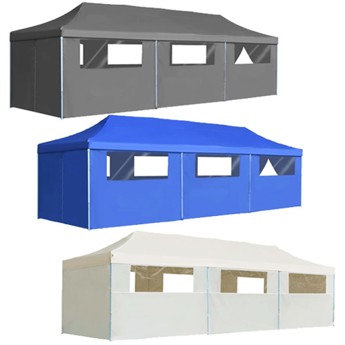 Folding Pop-up Party Tent with 8 Sidewalls 870 by 291 by 315 cm