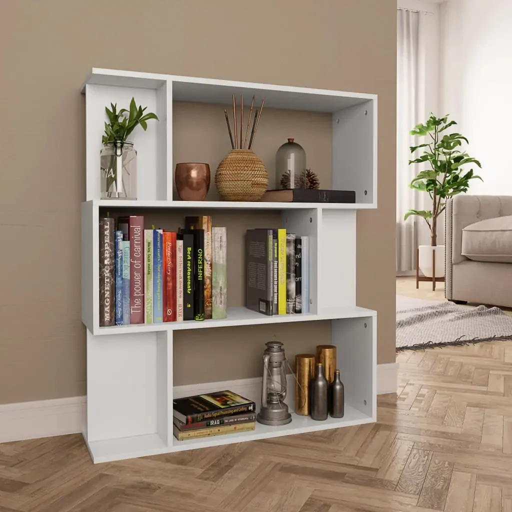 Book Cabinet Room Divider 80 by 24 by 96 cm Engineered Wood