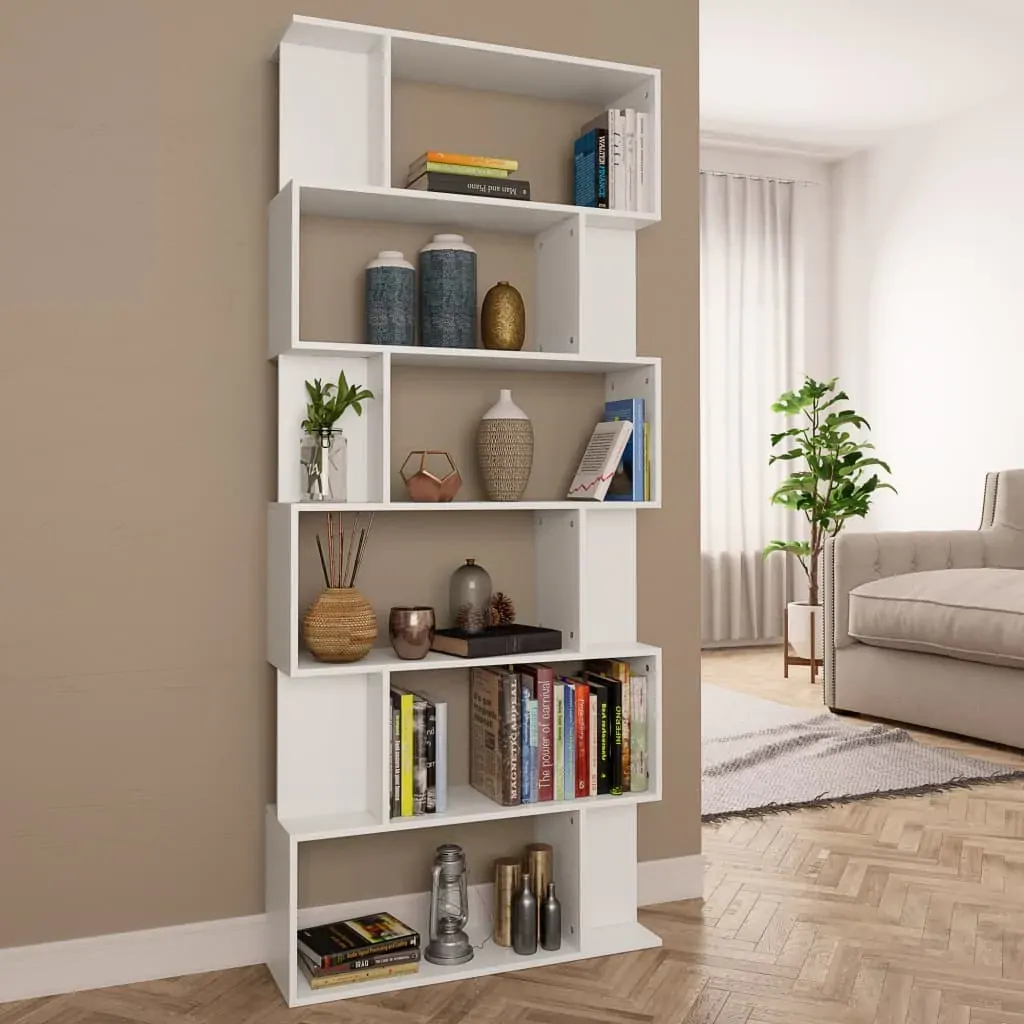 Book Cabinet Room Divider 80 by 24 by 192 cm Engineered Wood