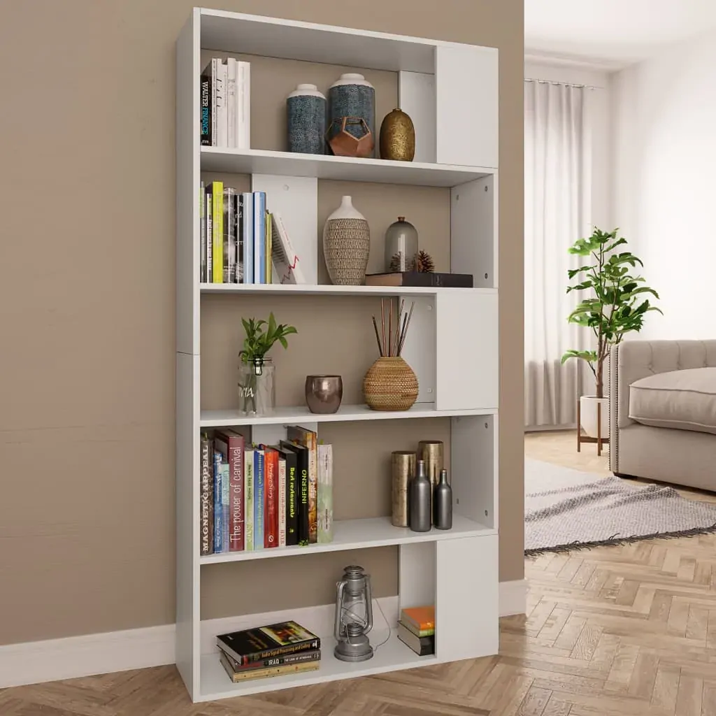 Book Cabinet Room Divider 80 by 24 by 159 cm Engineered Wood