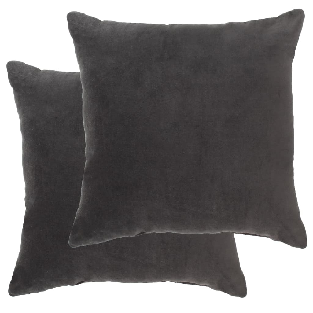 Cushions Cotton Velvet 2 pcs 45 by 45 cm