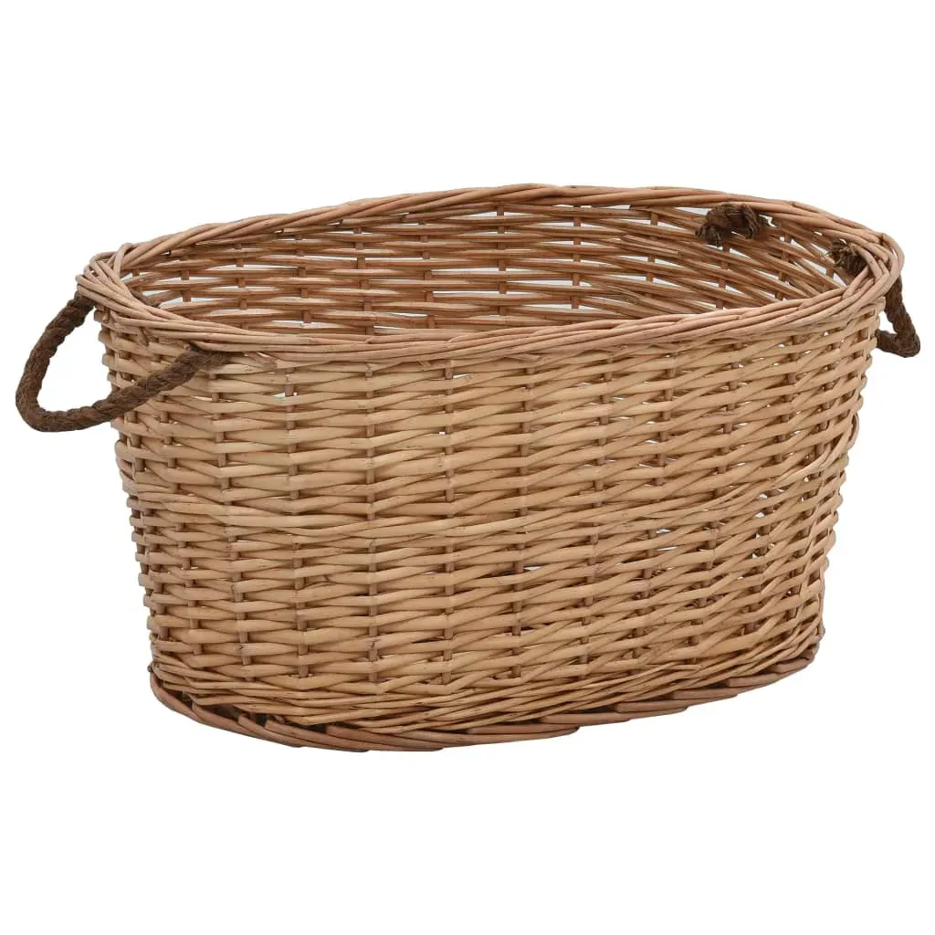 Firewood Basket with Carrying Handles Willow