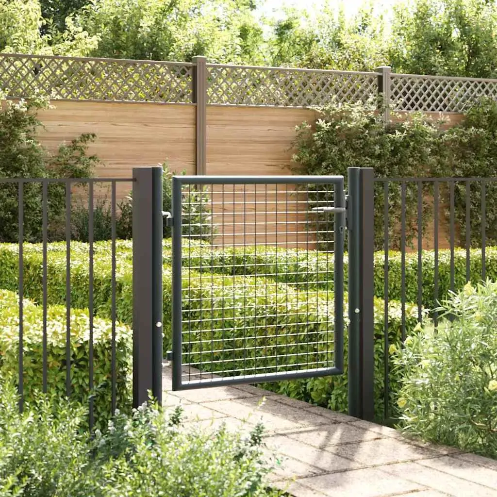 Mesh Garden Gate Galvanised Steel Grey
