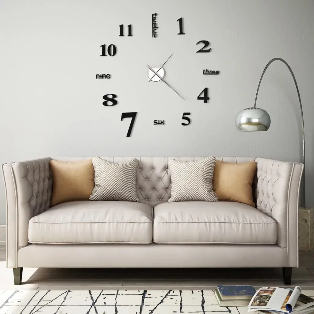 3D Wall Clock Modern Design 100 cm XXL Range 2