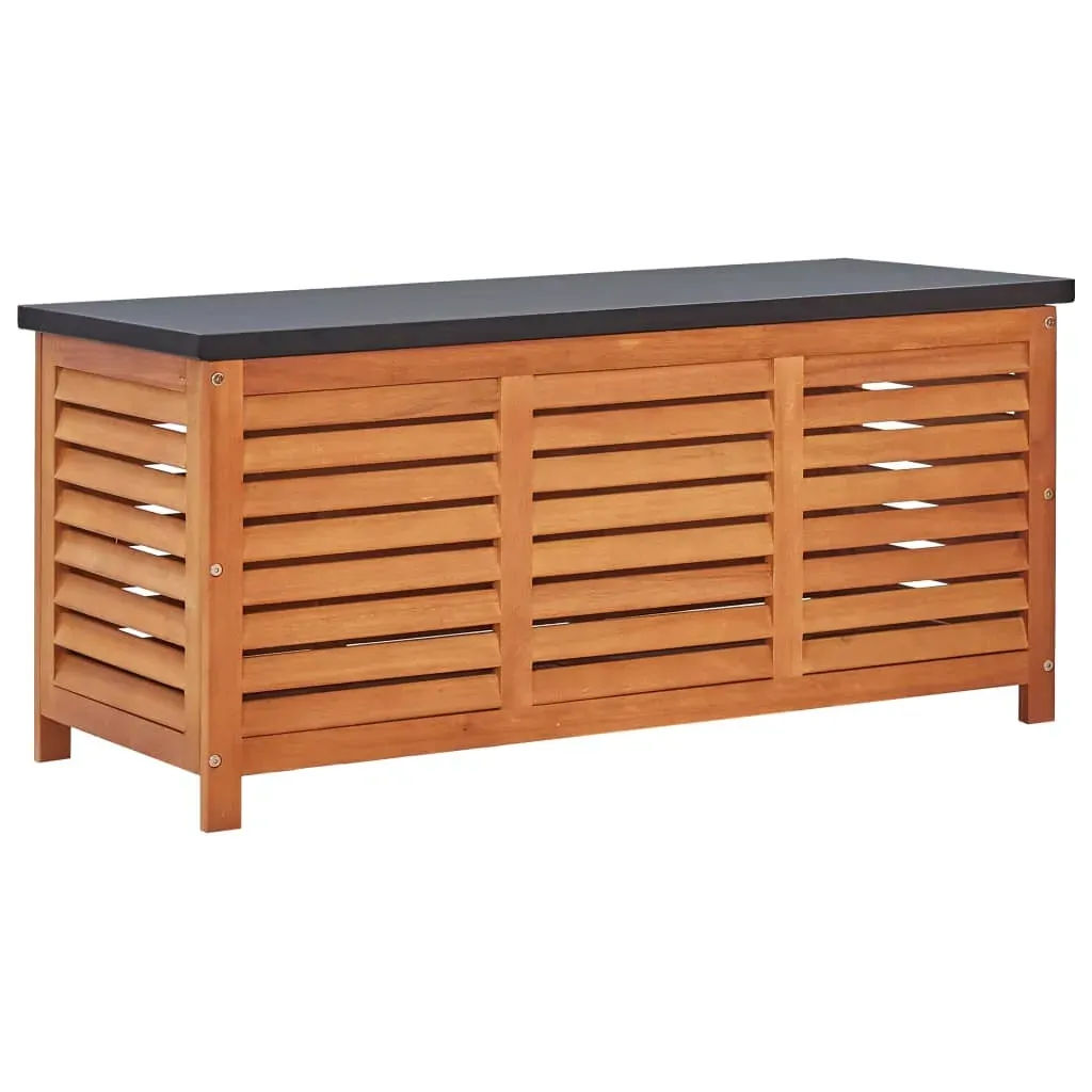 Garden Storage Box Solid Eucalyptus Wood