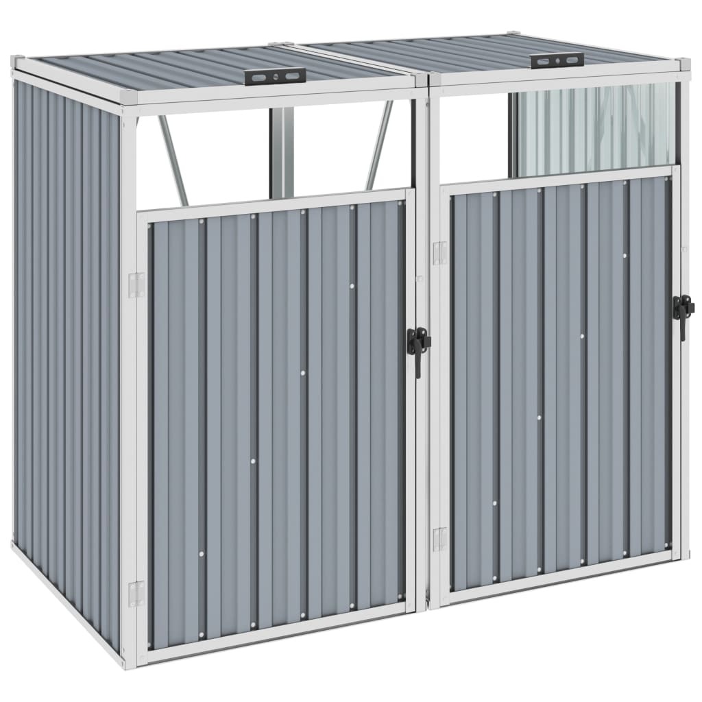 Double Garbage Bin Shed Steel