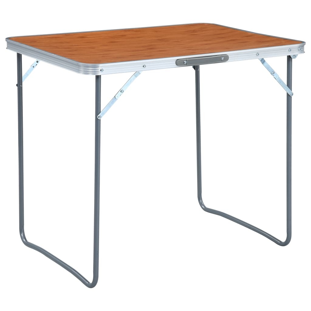 Foldable Camping Table with Metal Frame 80 by 60 cm