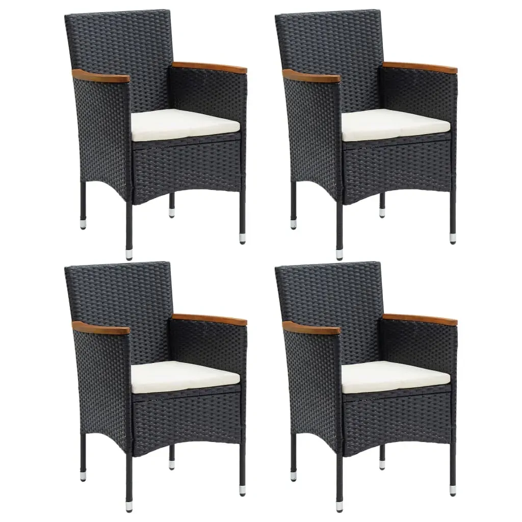 Garden Dining Chairs 4 pcs Poly Rattan Range 2