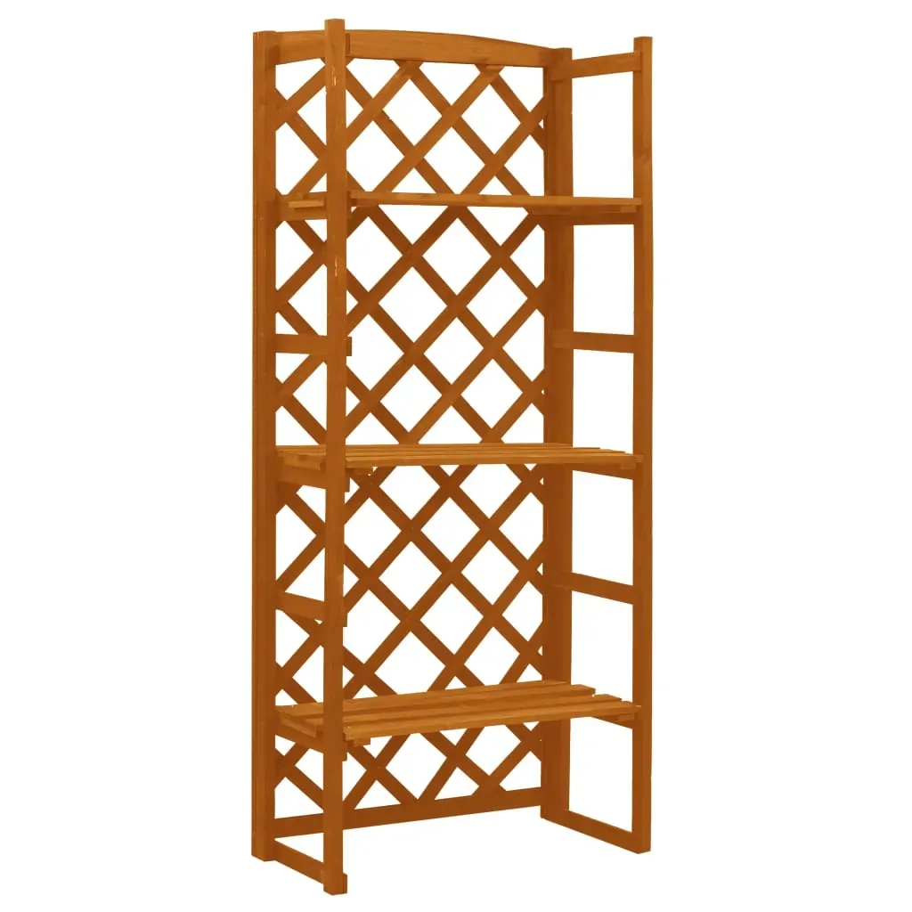Plant Stand with Trellis 60 by 30 by 140 cm Solid Firwood
