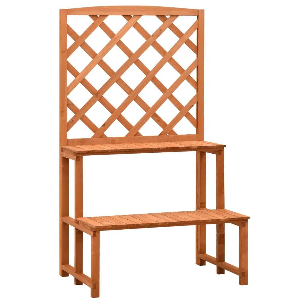 Plant Stand with Trellis 70 by 42 by 120 cm Solid Firwood