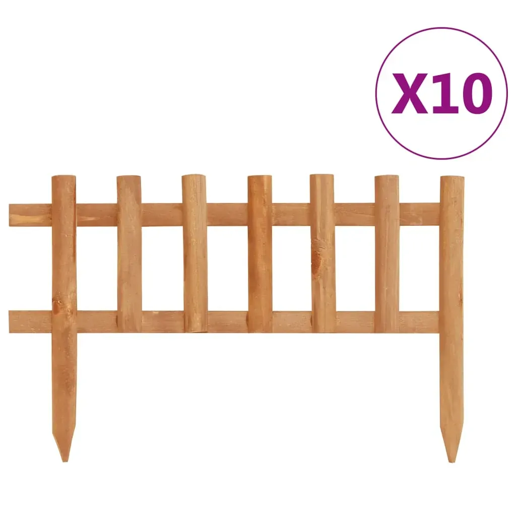 Lawn Edgings 10 pcs Firwood 4.4 m Garden Edging