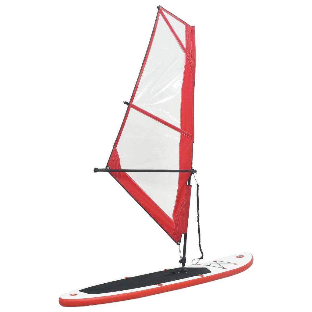 Inflatable Stand Up Paddleboard with Sail Set White