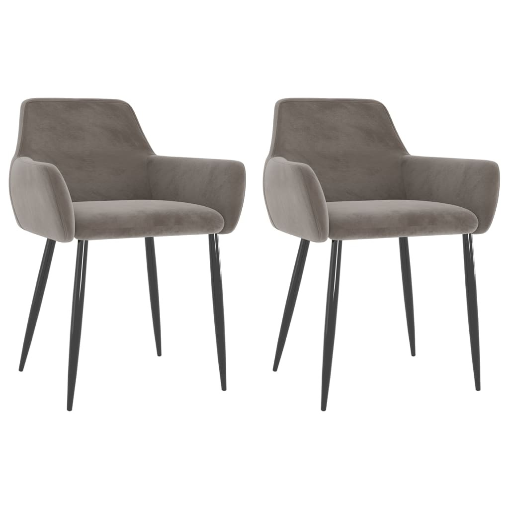 Dining Chairs Dark Grey Velvet