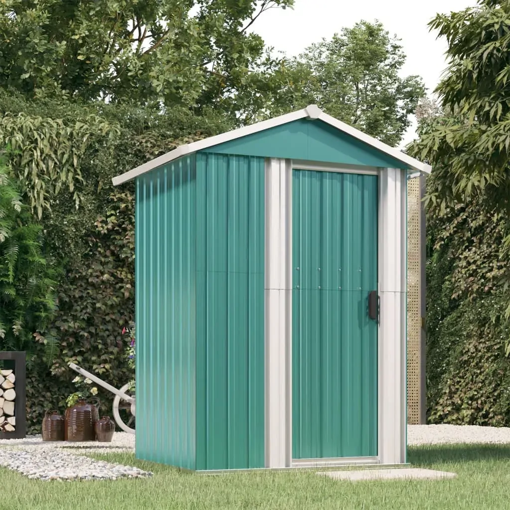 Garden Shed 126 by 97.5 by 177 cm Galvanised Steel