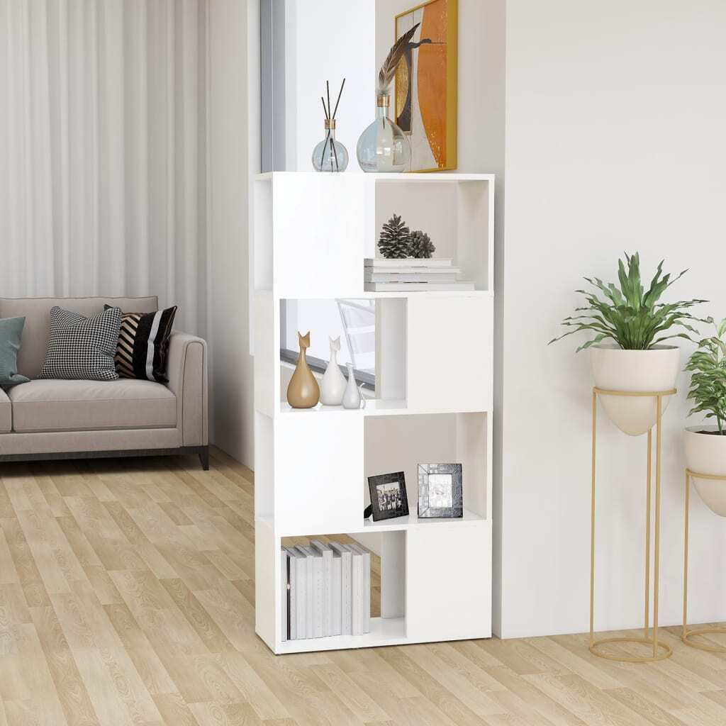 Moston Book Cabinet Room Divider 60 by 24 by 124.5 cm Engineered Wood