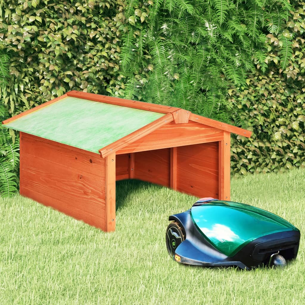 Robotic Lawn Mower Garage 72 by 87 by 50 cm Solid Firwood