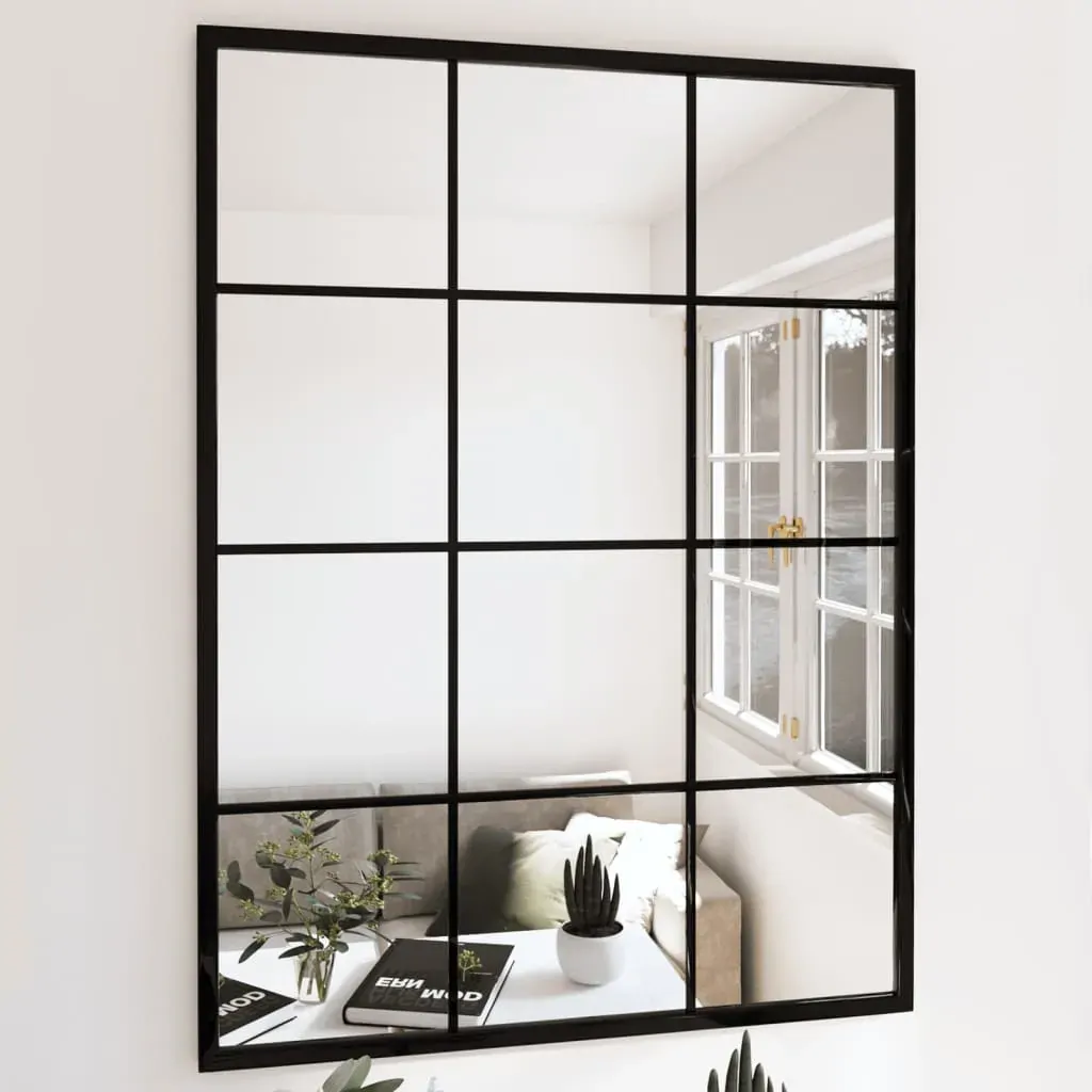 Wall Mirror Metal Black