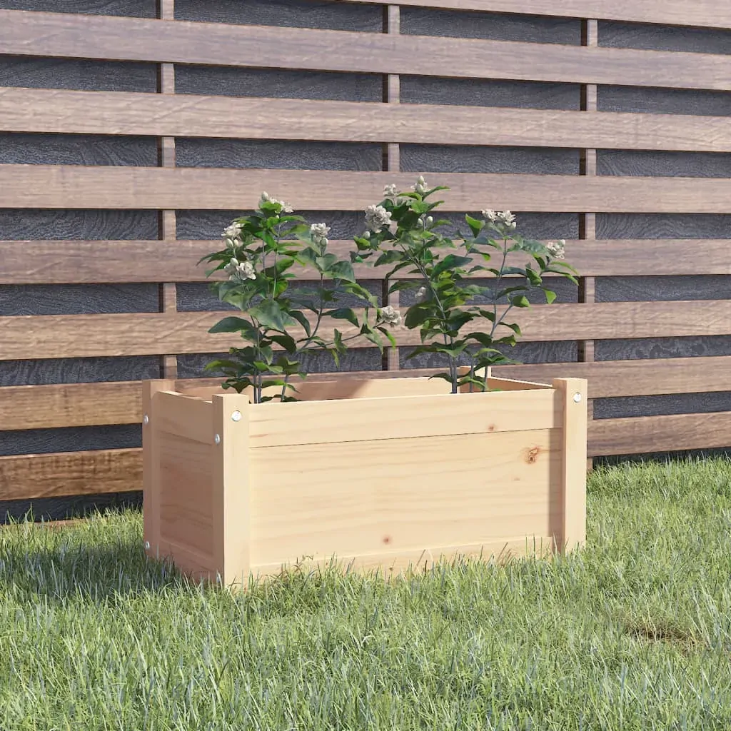 Garden Planter 60 by 31 by 31 cm Solid Pinewood