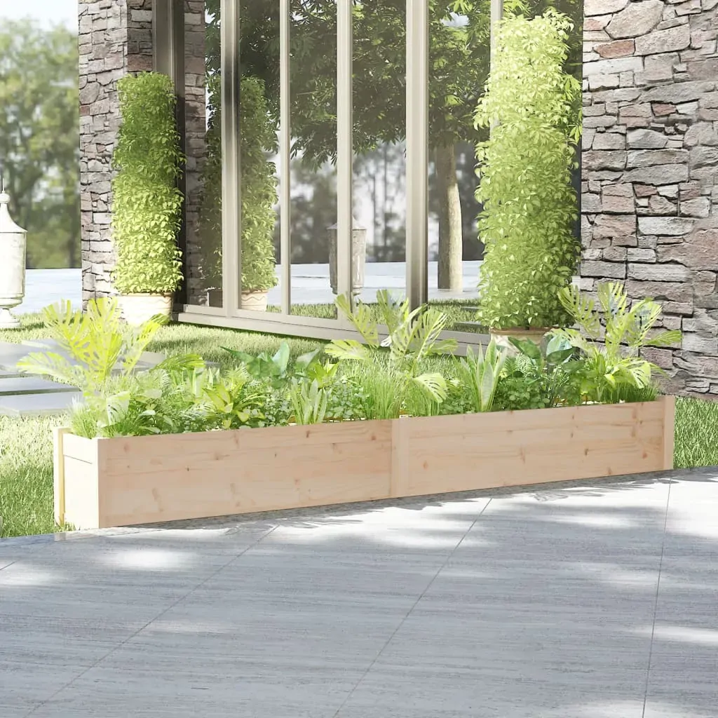 Garden Planter 200 by 31 by 31 cm Solid Pinewood