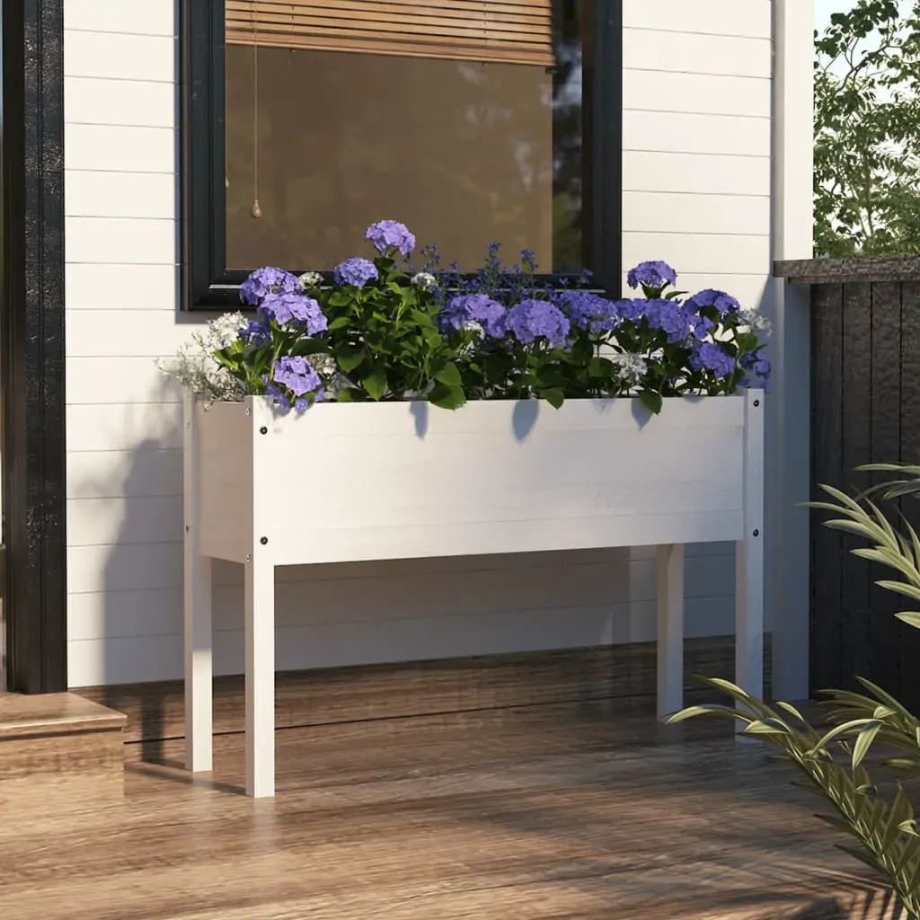 Garden Planter 110 by 31 by 70 cm Solid Pinewood